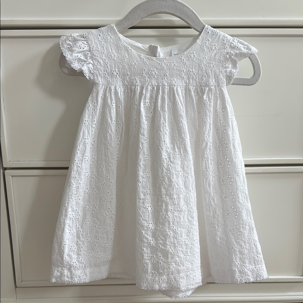 Nordstrom baby White Eyelet Kids Dress 9m